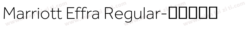 Marriott Effra Regular字体转换